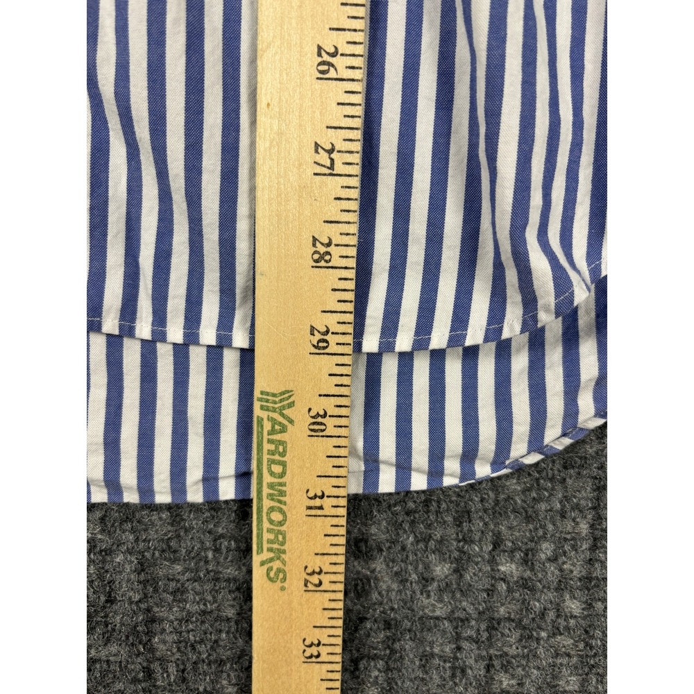 Ralph Lauren Striped Oxford Button Down Shirt Large Blue White Long Sleeve Pony - Picture 11 of 11